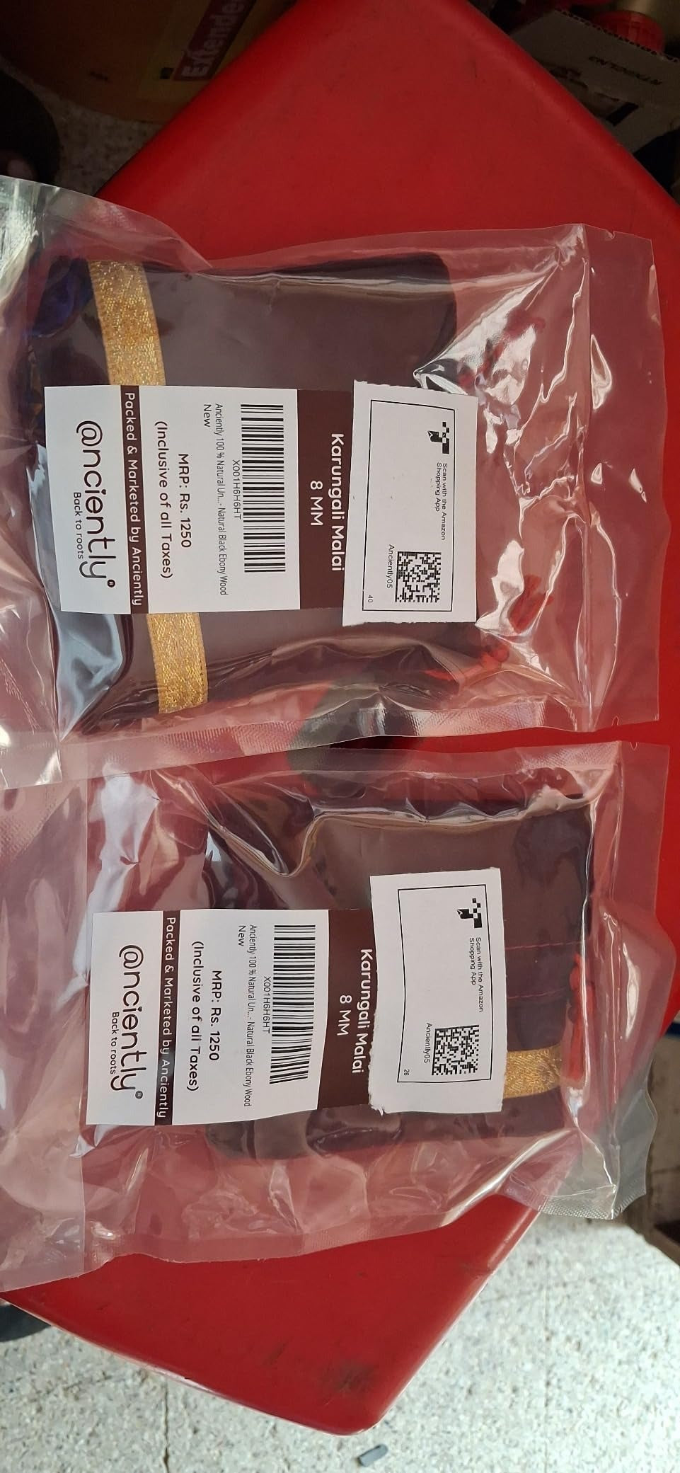 Premium Original Karungali Malai - Natural Black Ebony Wood